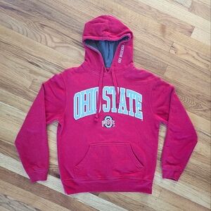 Vintage Ohio State Buckeyes Varsity Athentic Apparel Hoodie Size Medium Red